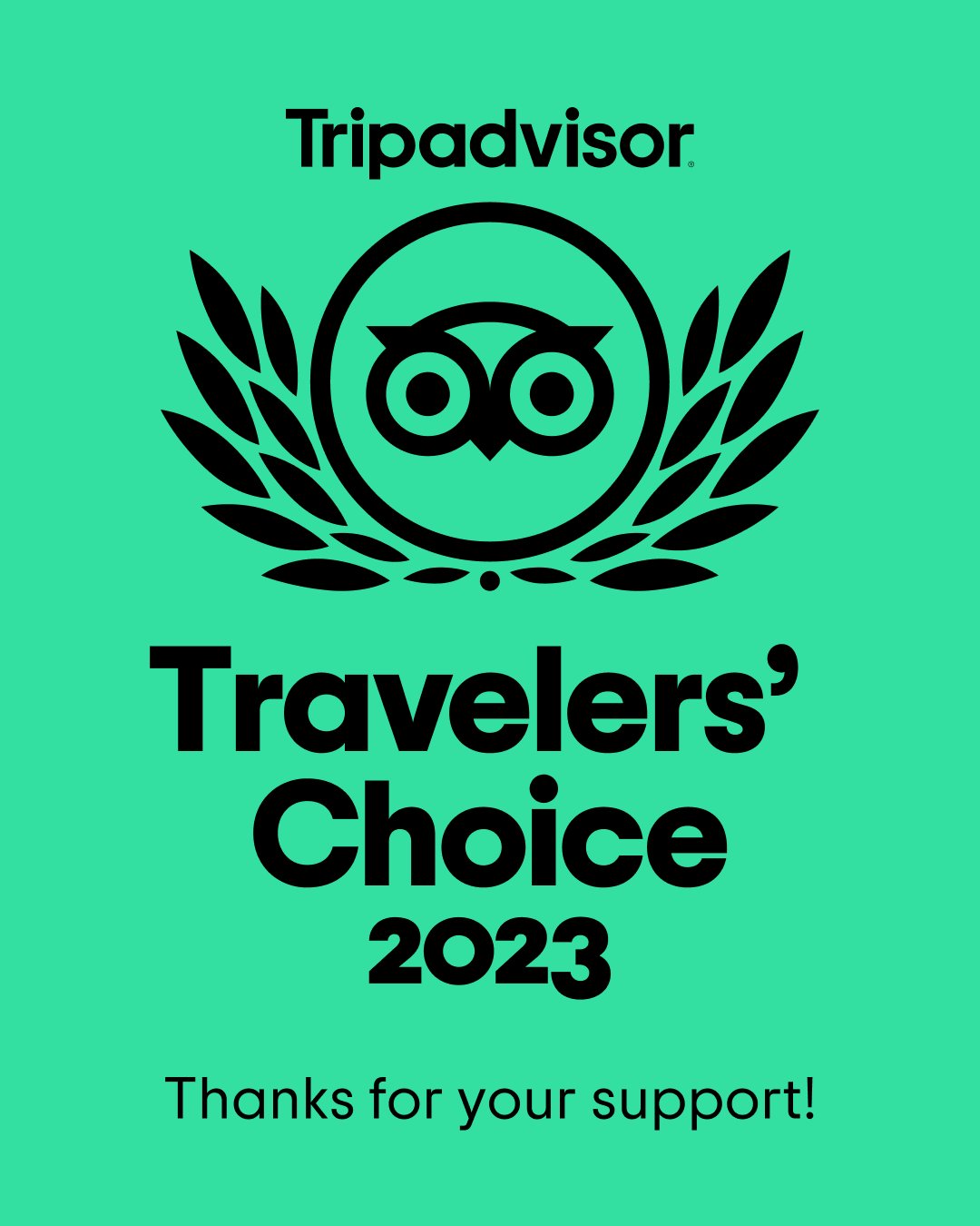 Tripadvisor Traveler’s Choice 2023